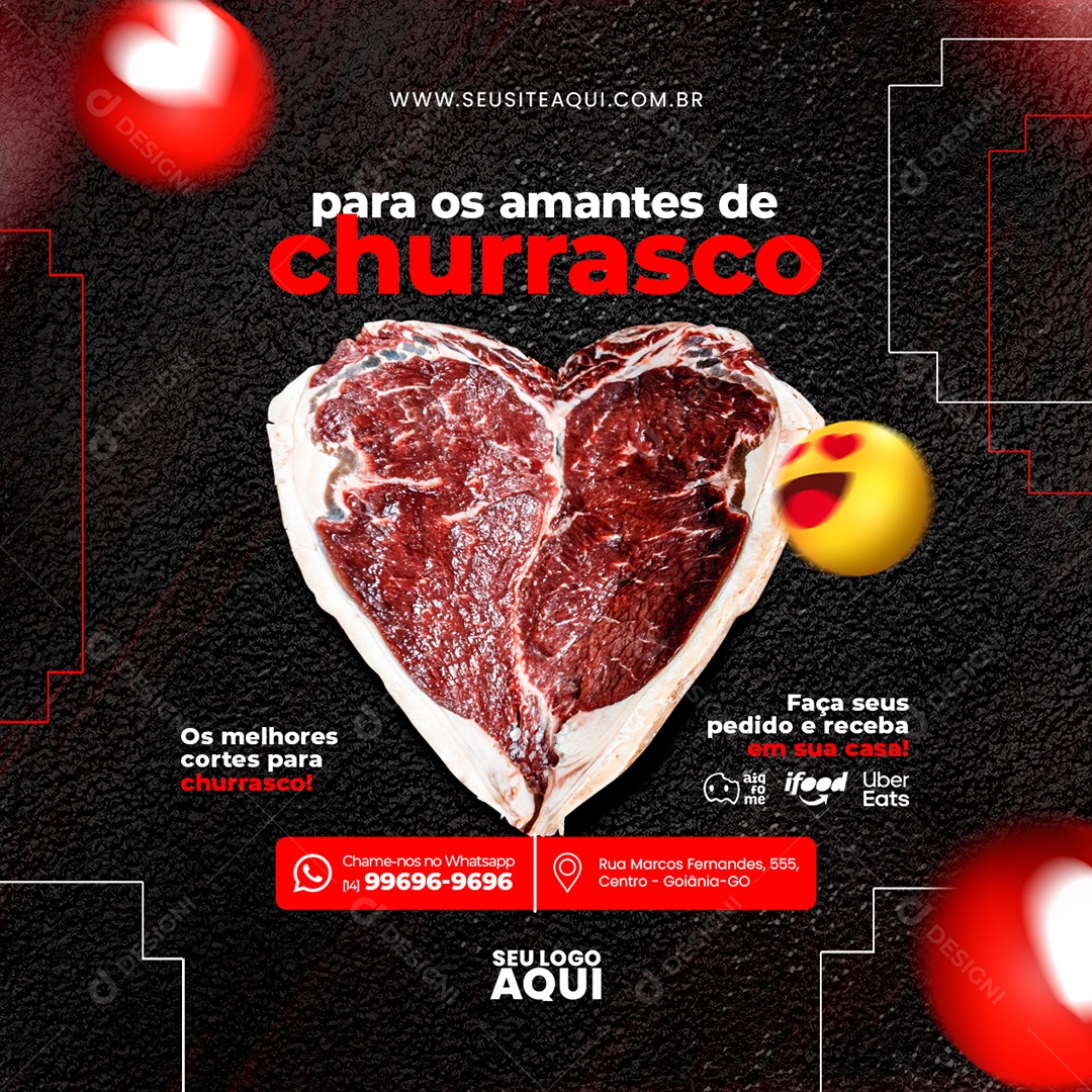 Açougue Carnes Social Media PSD Editável