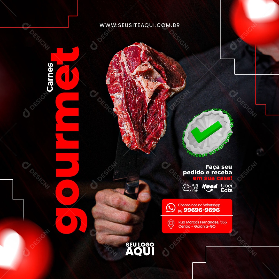 Açougue Carnes Social Media PSD Editável