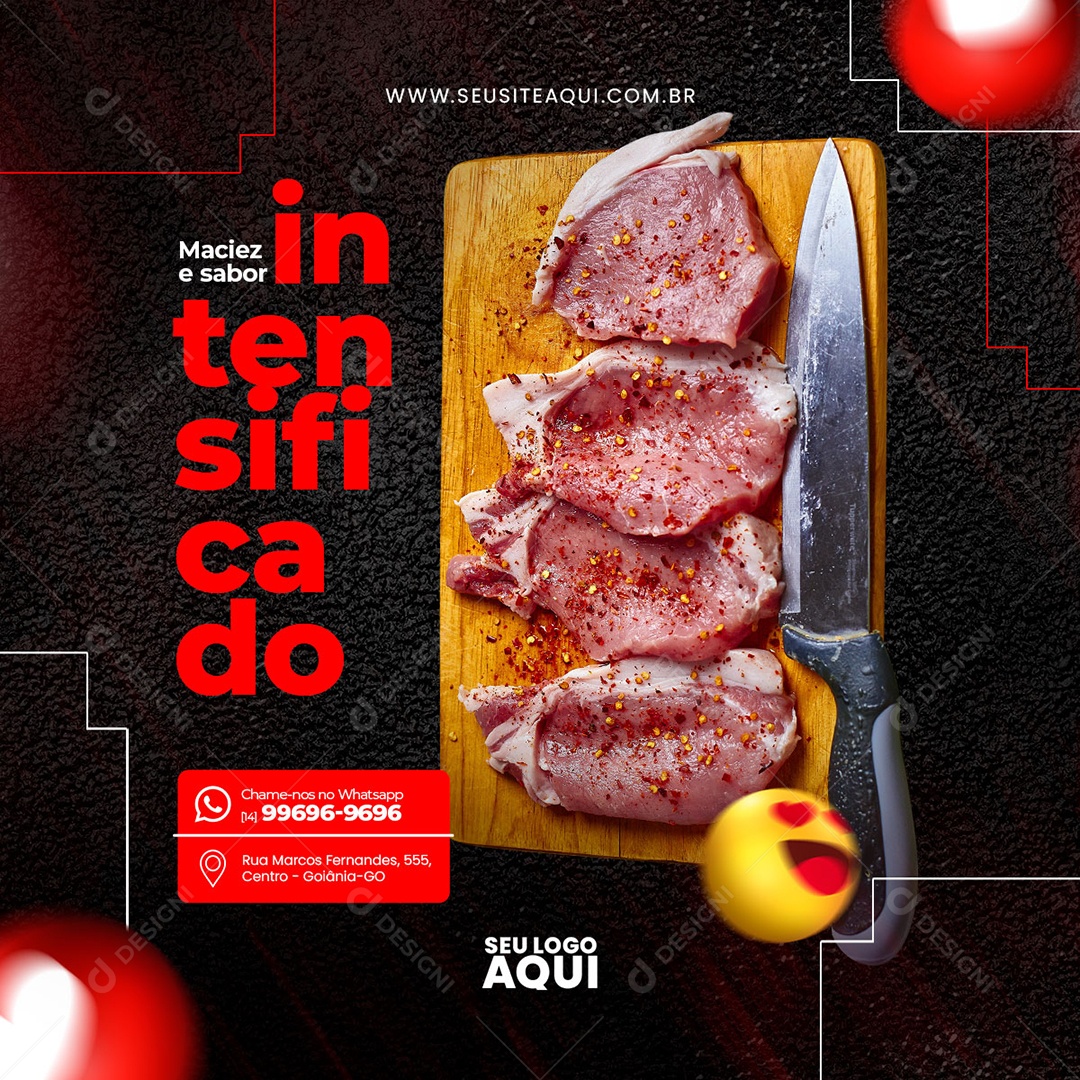 Açougue Carnes Social Media PSD Editável