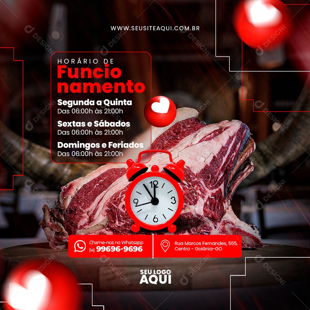 Açougue Carnes Social Media PSD Editável