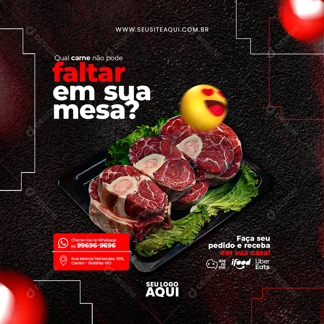 Açougue Carnes Social Media PSD Editável
