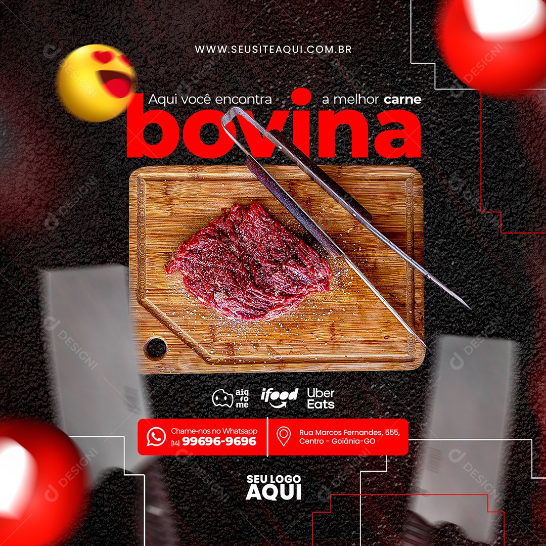 Açougue Carnes Social Media PSD Editável