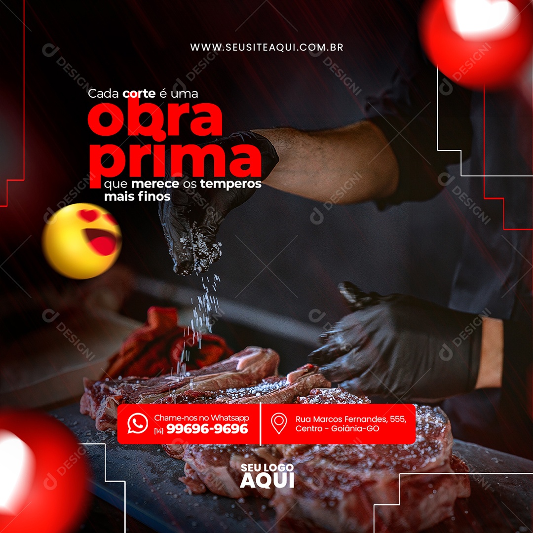 Açougue Carnes Social Media PSD Editável