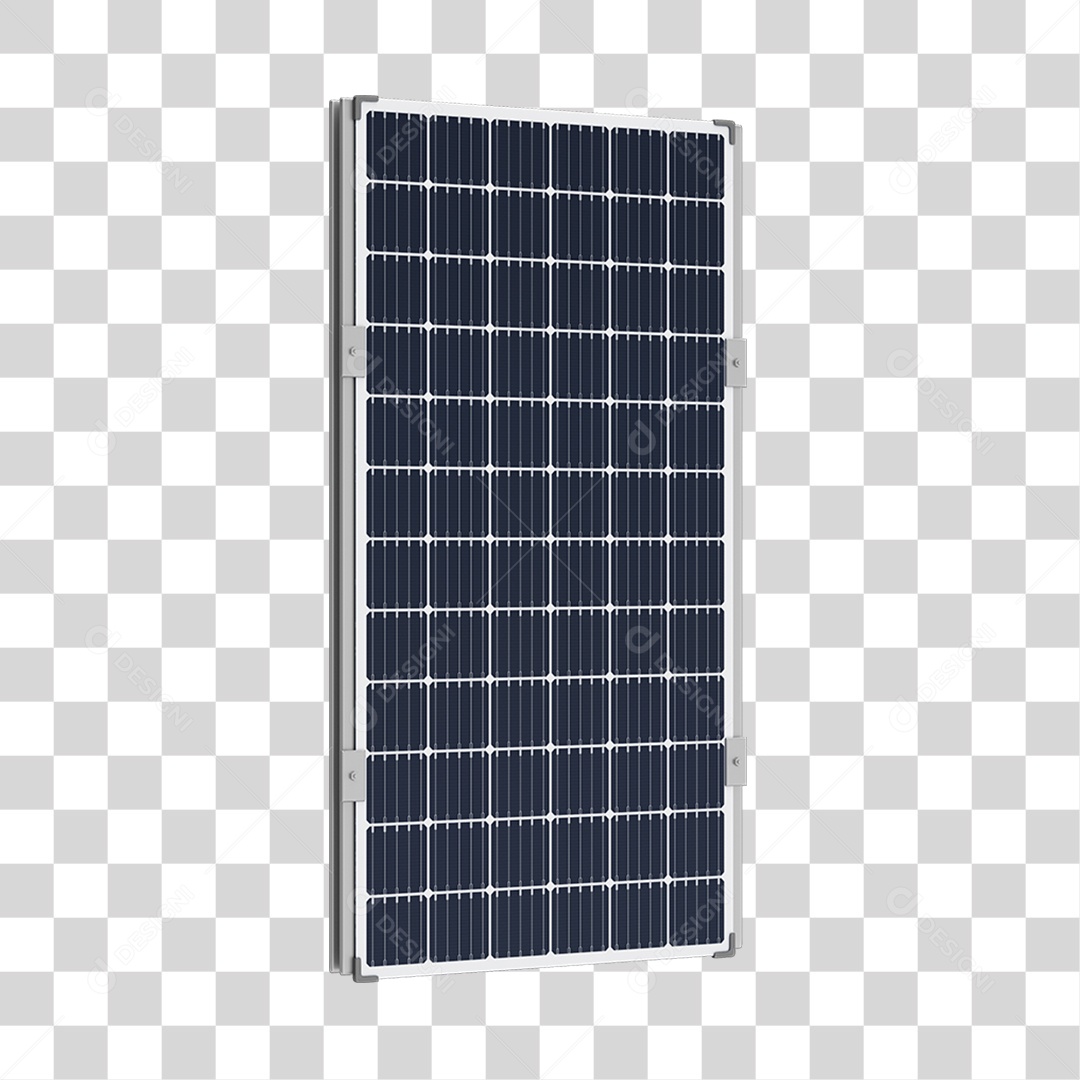 Asset 3D Energia Solar Placa Solar Grafite Fotovoltaica Isolada Com Fundo Transparente