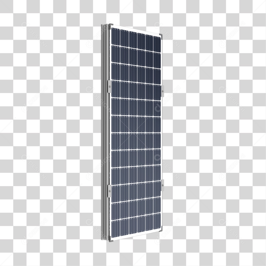 Asset 3D Energia Solar Placa Solar Grafite Fotovoltaica Isolada Com Fundo Transparente