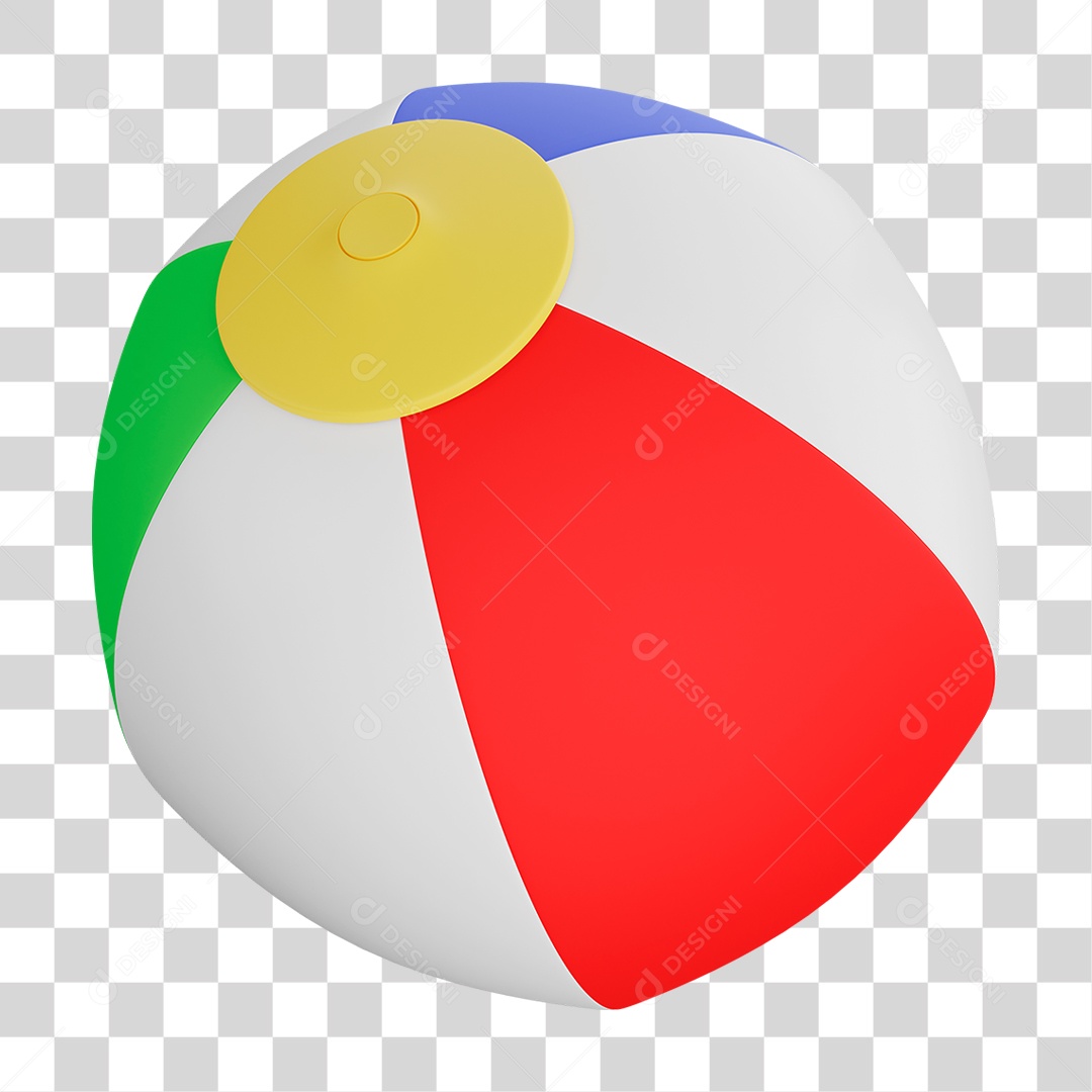 Bola de Praia Colorida PNG Transparente