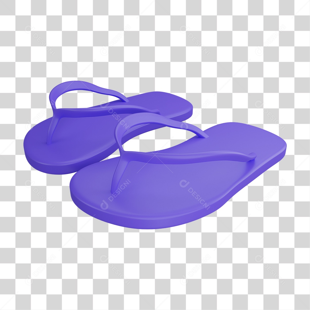 Chinela Roxo PNG Transparente