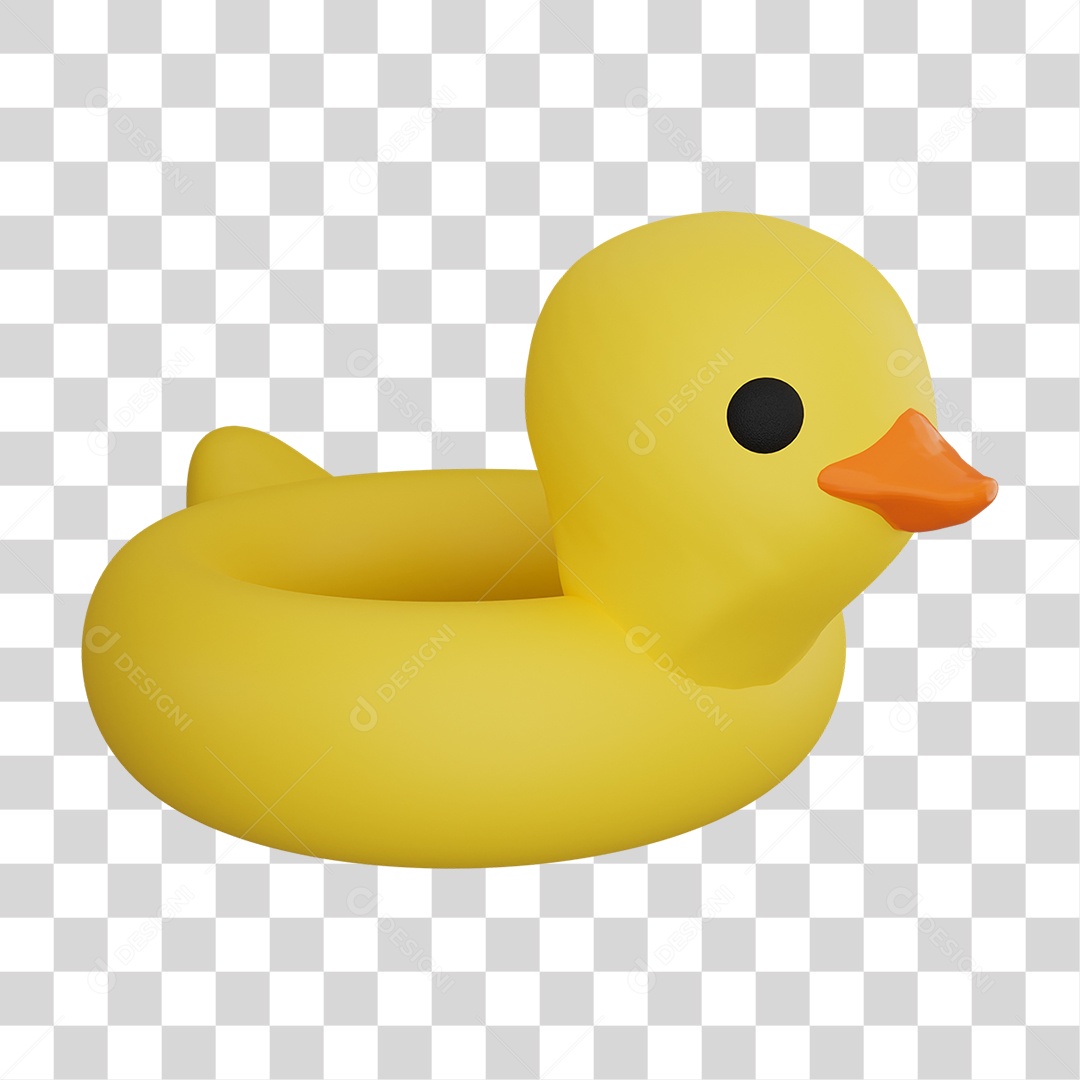 Boia de Pato Amarelo PNG Transparente