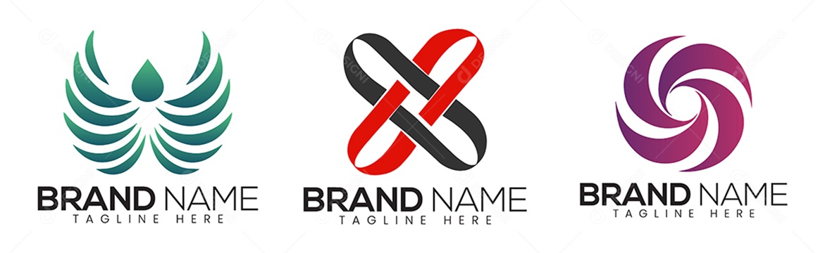 Conjunto de Logo Ilustração Vetor EPS