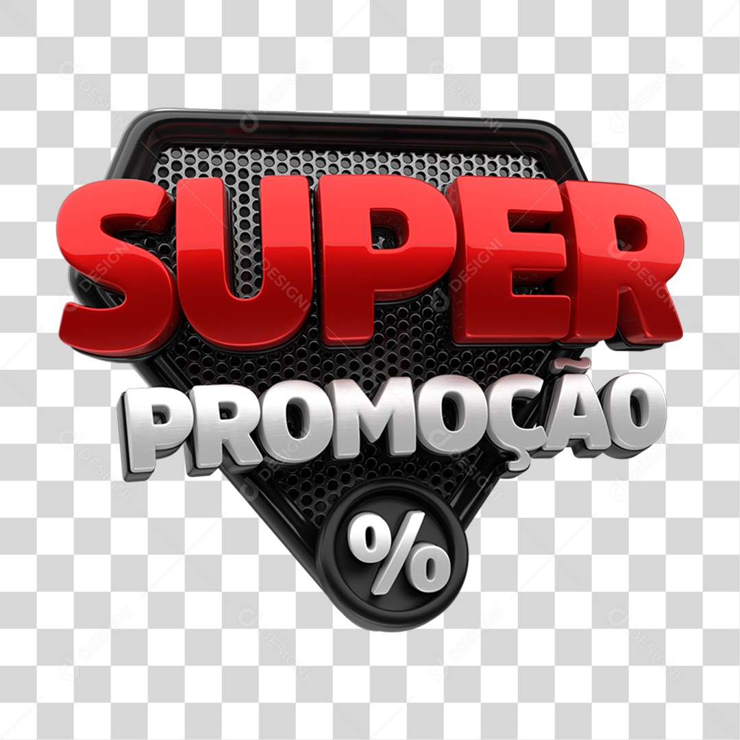 Selo 3D Super Promoção PNG Transparente