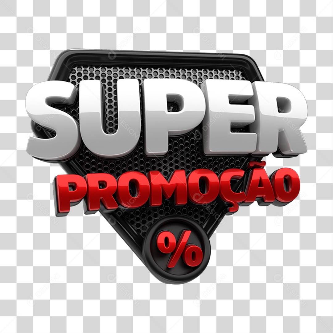 Selo 3D Super Promoção PNG Transparente
