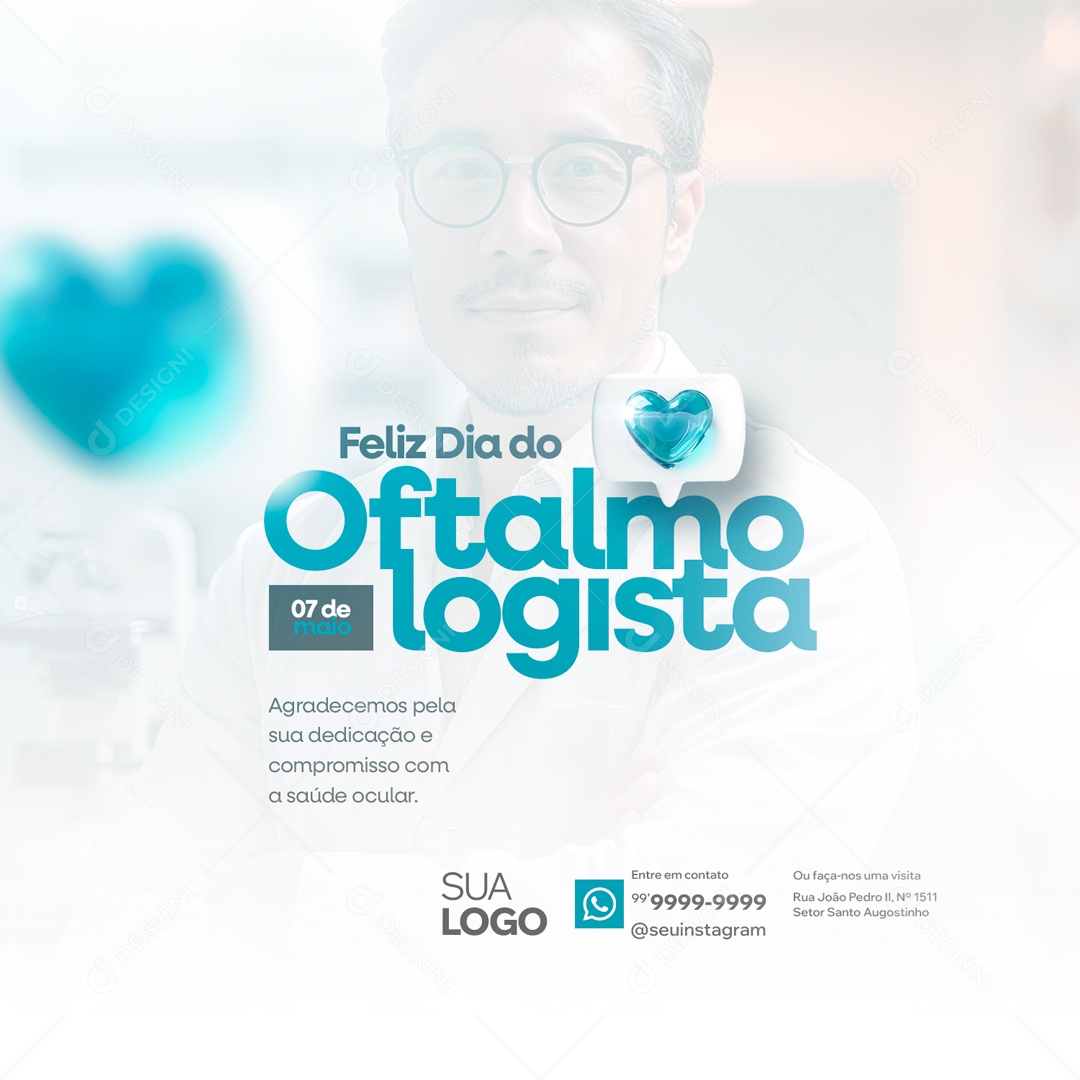 Dia do Oftalmologista 07 de Maio Social Media PSD Editável