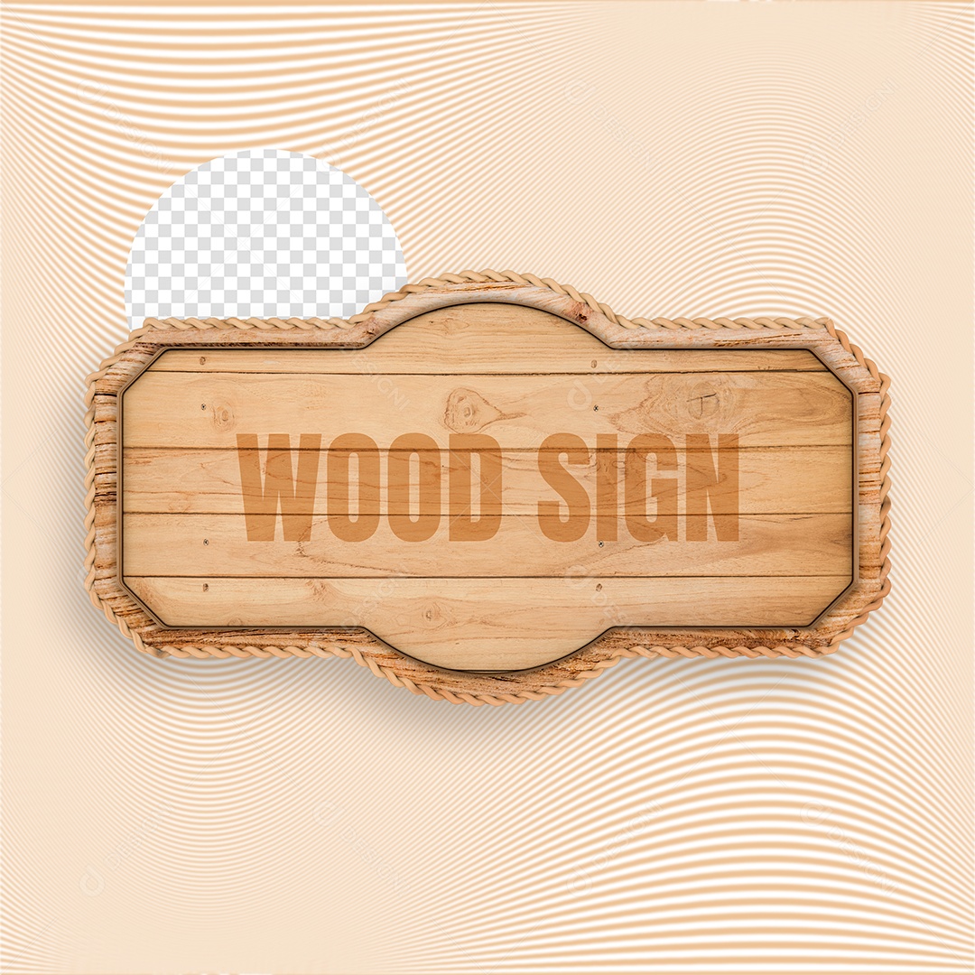 Placa de Madeira Elemento 3D PSD