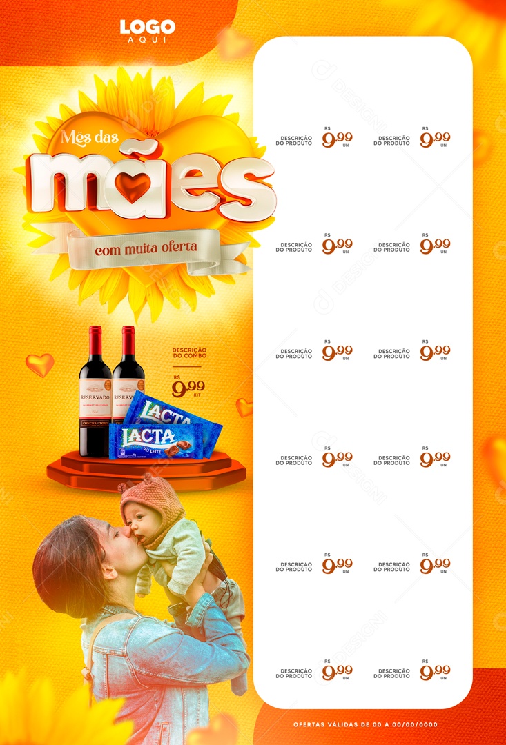 Mês das Mães com Muitas Ofetas Social Media PSD Editável