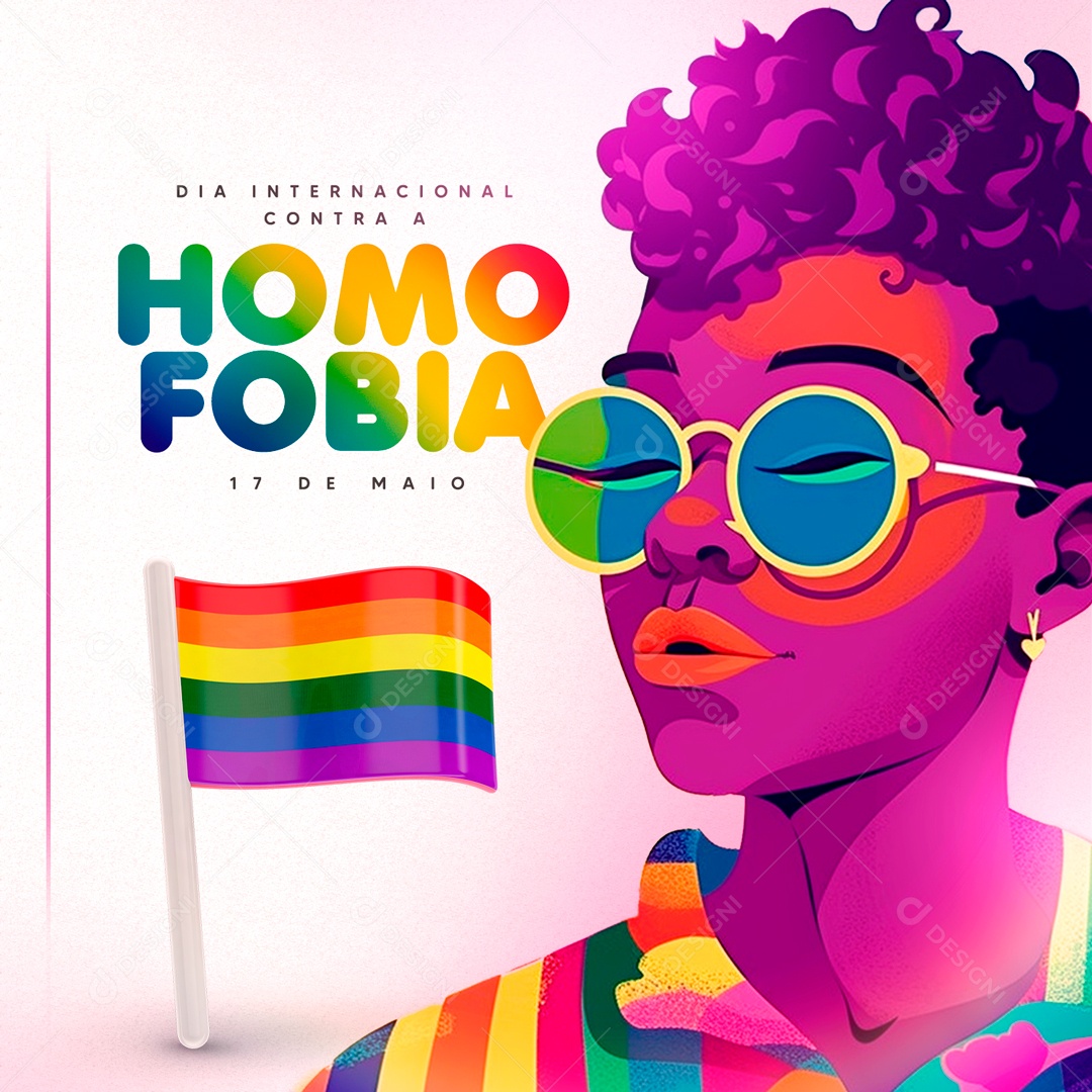 Dia Internacional Contra A Homofobia 17 de Maio Social Media PSD Editável