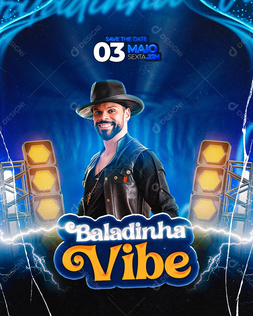 Flyer Baladinha Vibe Social Media PSD Editável