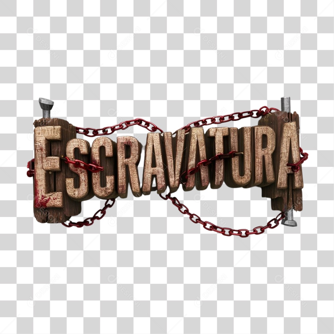 Selo 3D Escravatura PNG Transparente