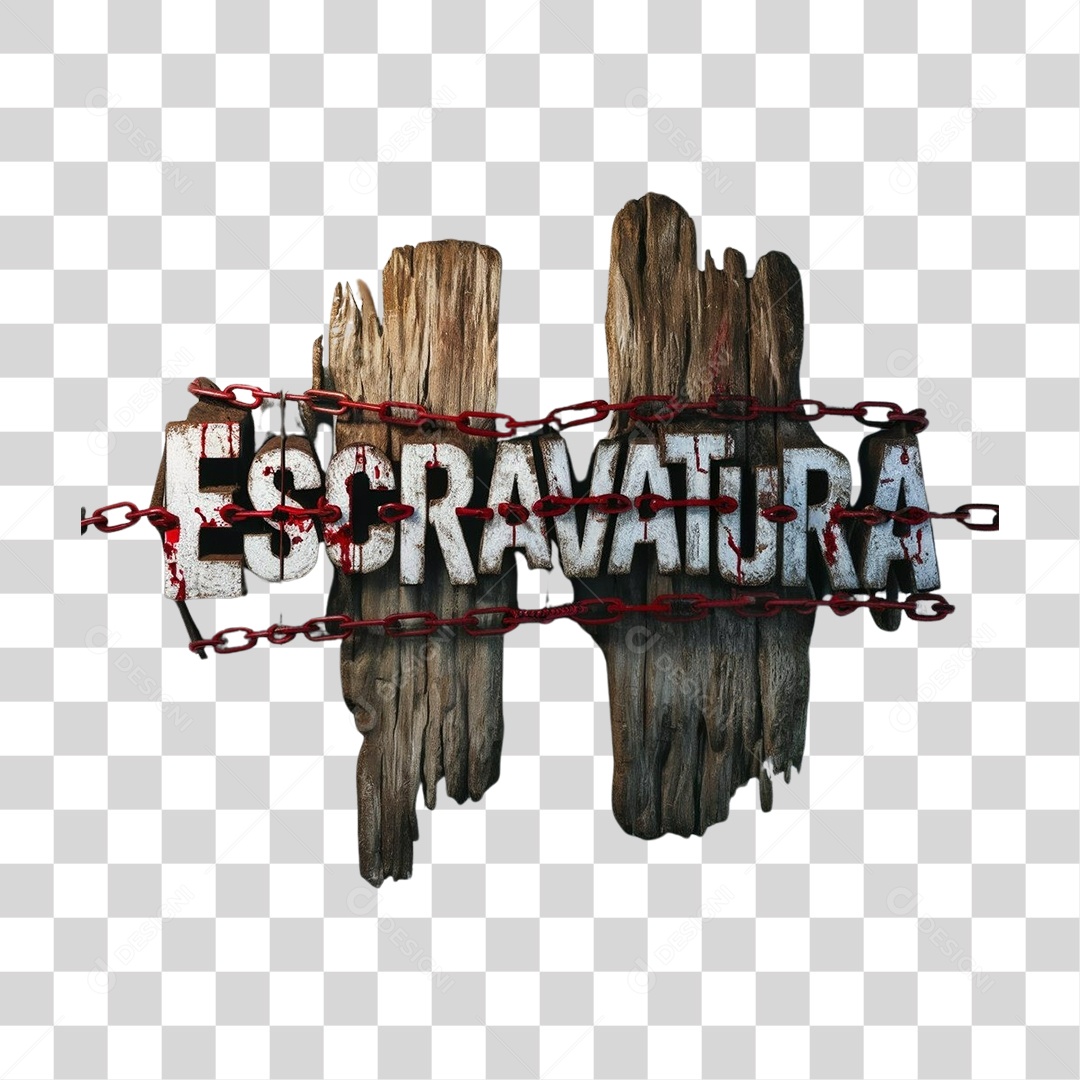 Selo 3D Escravatura PNG Transparente