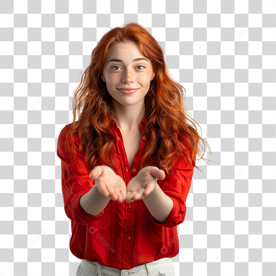 Mulher de Roupa Vermelha Junho Vermelho PNG Transparente