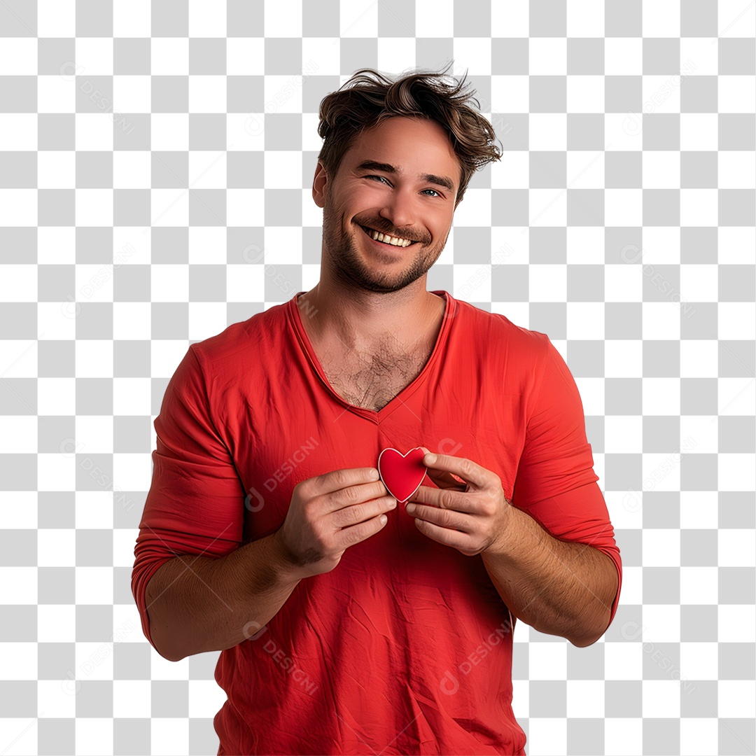Homem de Roupa Vermelha Junho Vermelho PNG Transparente