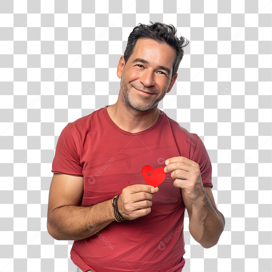 Homem de Roupa Vermelha Junho Vermelho PNG Transparente