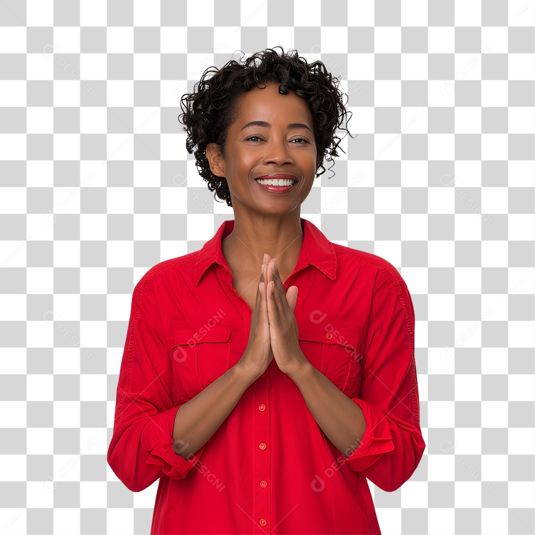 Mulher de Roupa Vermelha Junho Vermelho PNG Transparente