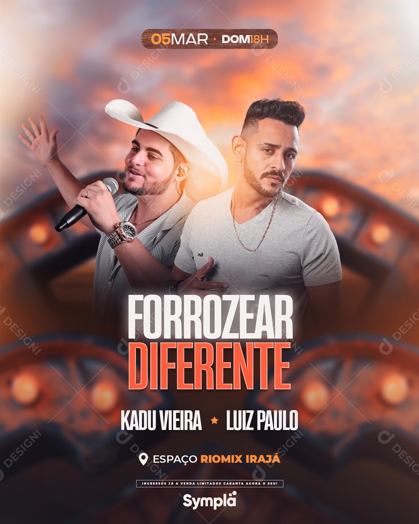 Flyer Forrozear Different Artists Social Media Editable PSD