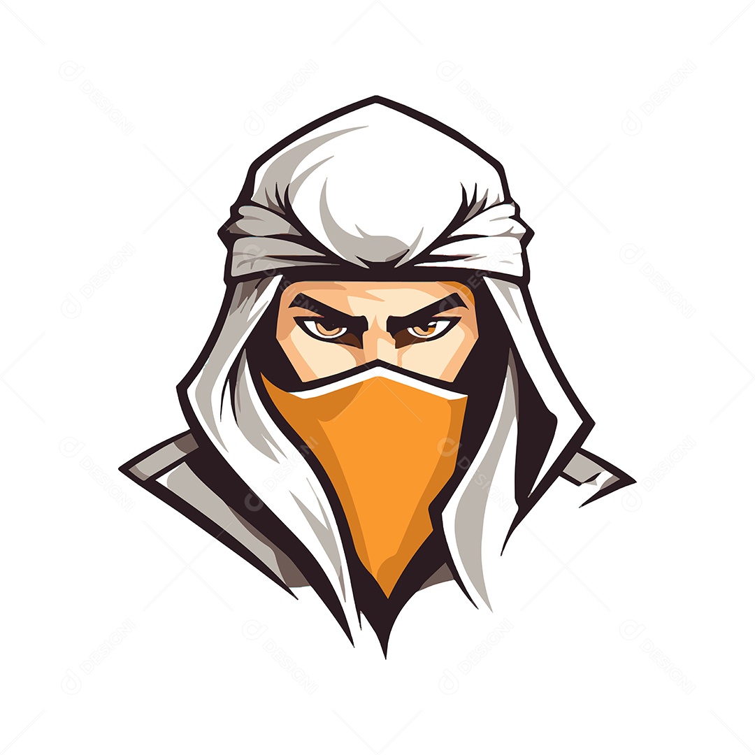 Guerreiro Árabe Ilustração Vetor EPS