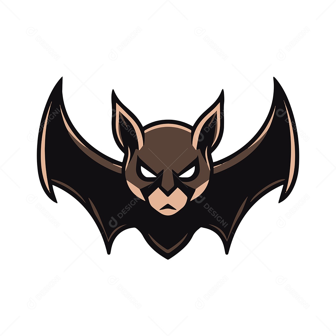 Morcego Mascote Ilustração Vetor EPS