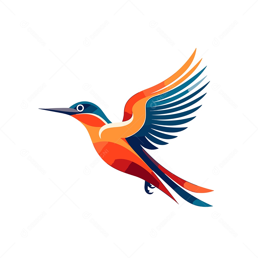 Pássaro Mascote Ilustração Vetor EPS