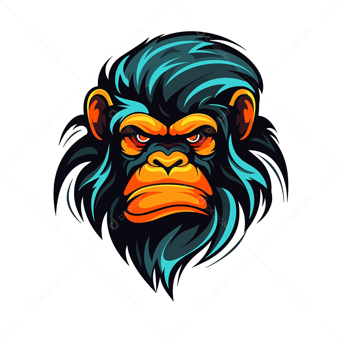 Macaco Macaco Ilustração Vetor EPS