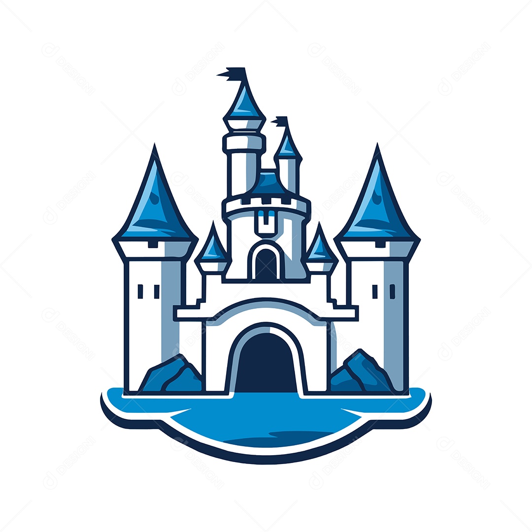 Castelo Ilustração Vetor EPS