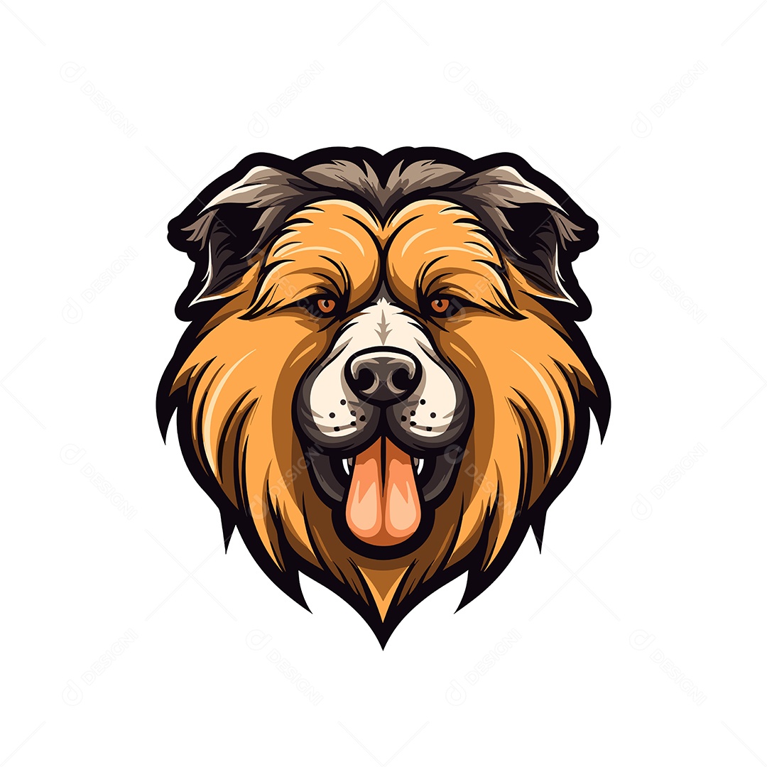 Cachorro Mascote Ilustração Vetor EPS