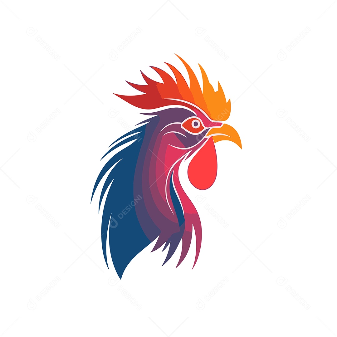 Galo Ilustração Vetor EPS