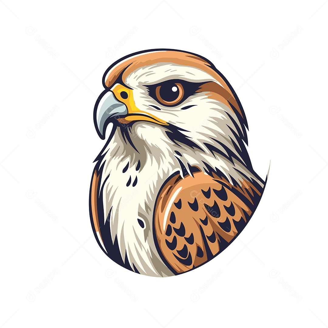 Pássaro Mascote Ilustração Vetor EPS