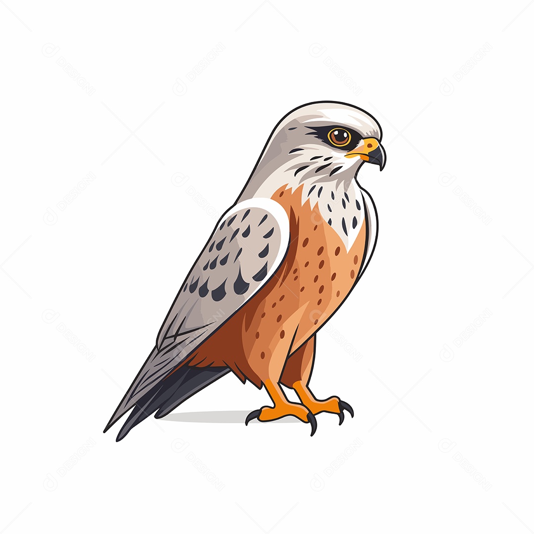 Pássaro Mascote Ilustração Vetor EPS