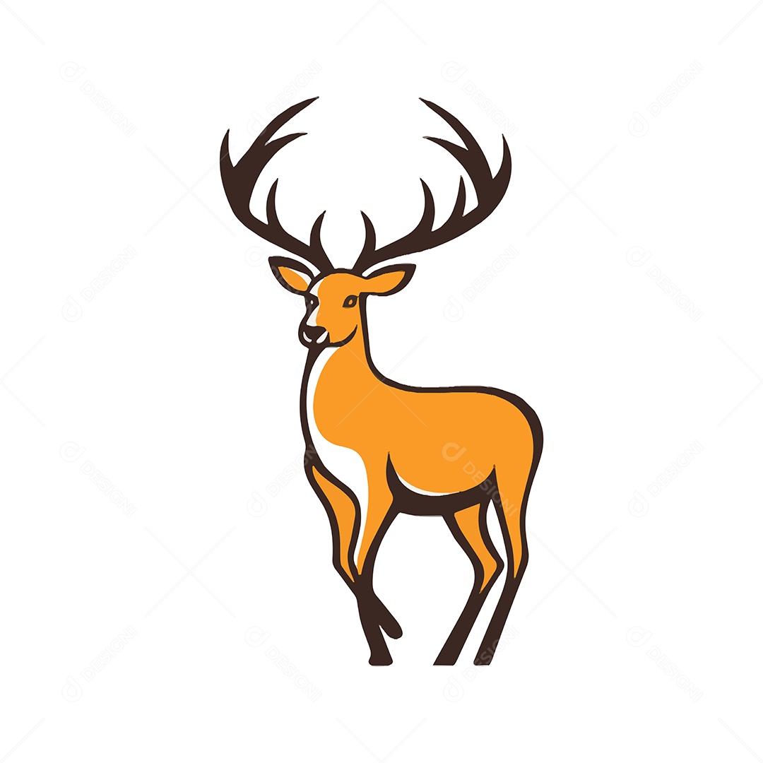 Veado Ilustração Vetor EPS
