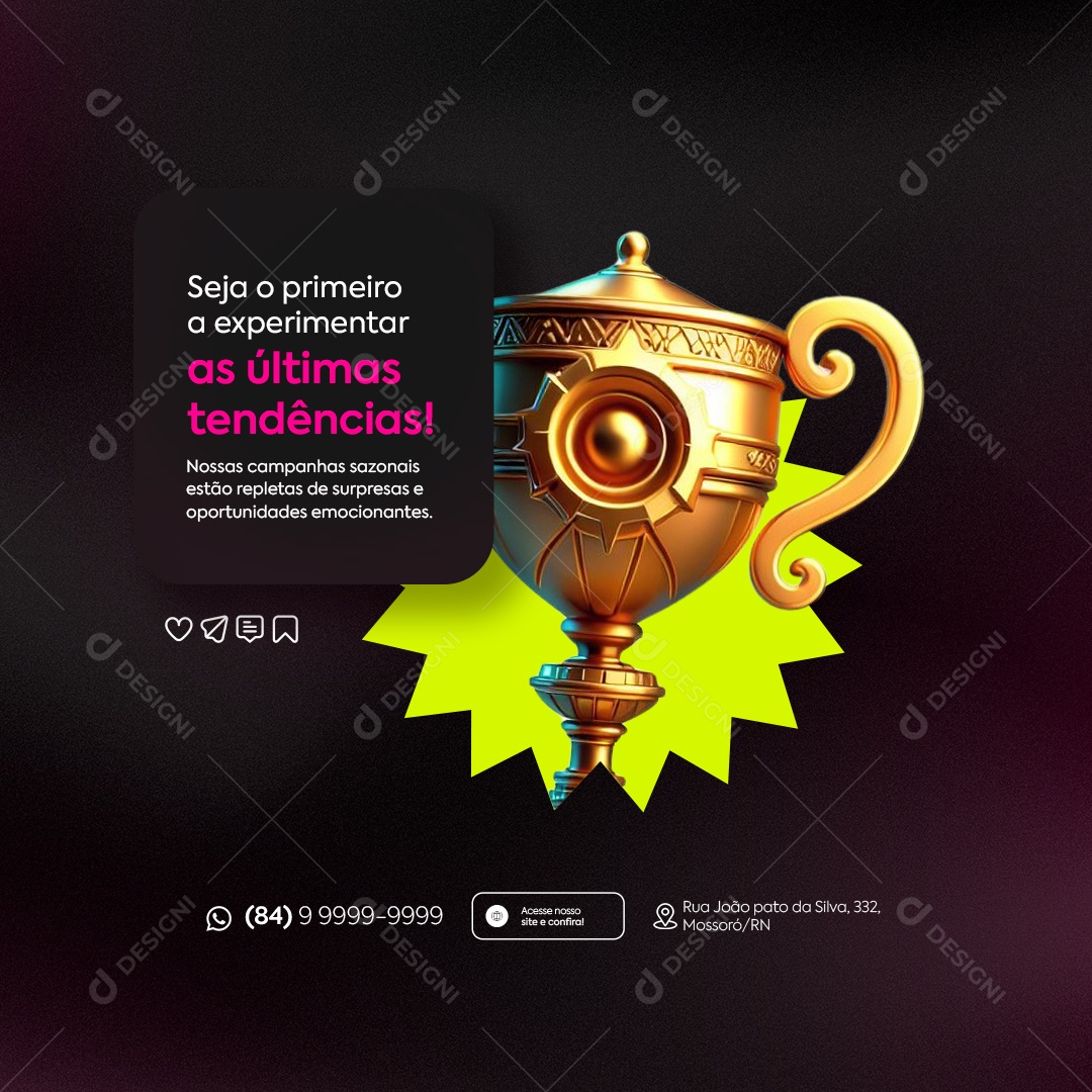 Agência Seja o Primeiro a Experimentar as Últimas Tendências Social Media PSD Editável