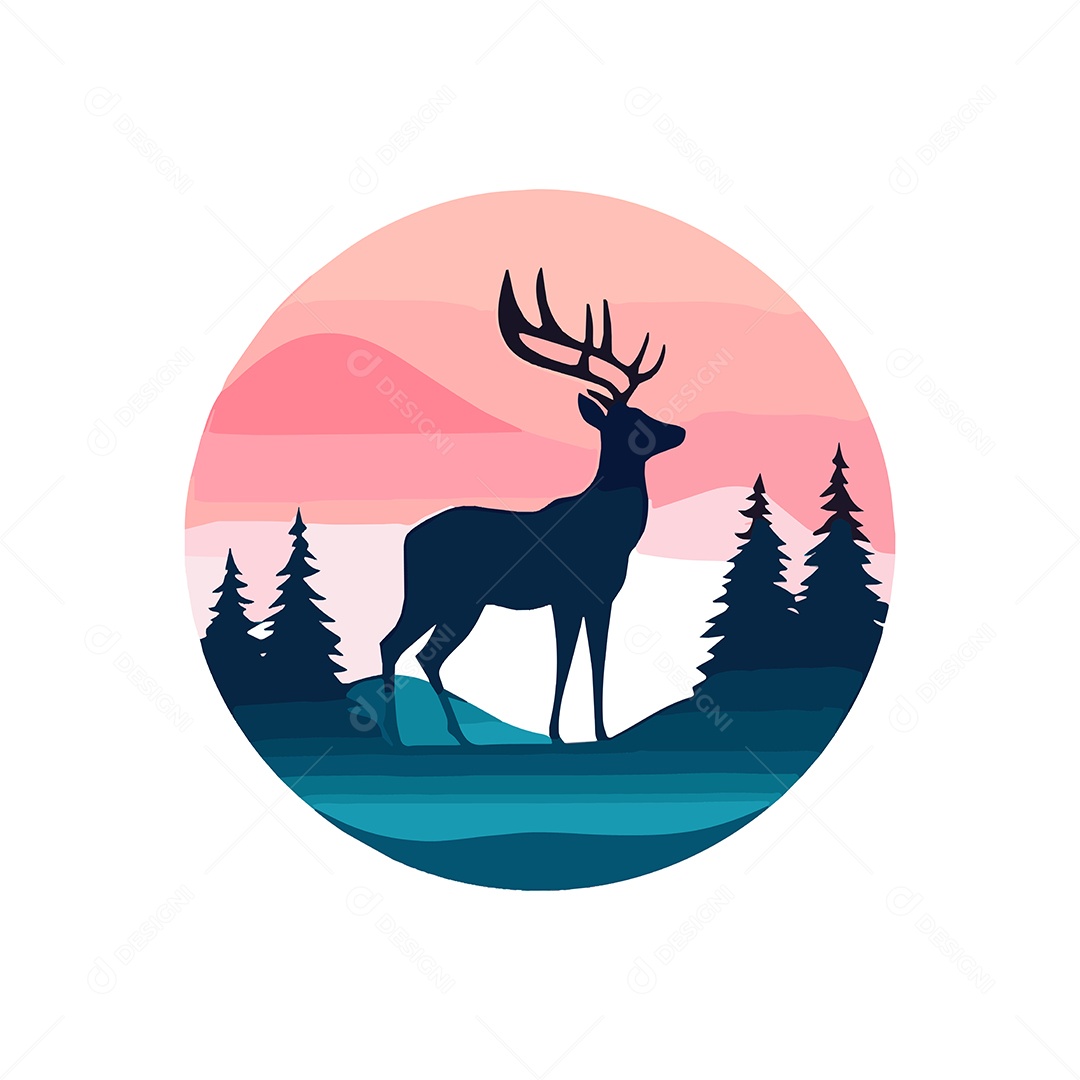 Veado Ilustração Vetor EPS