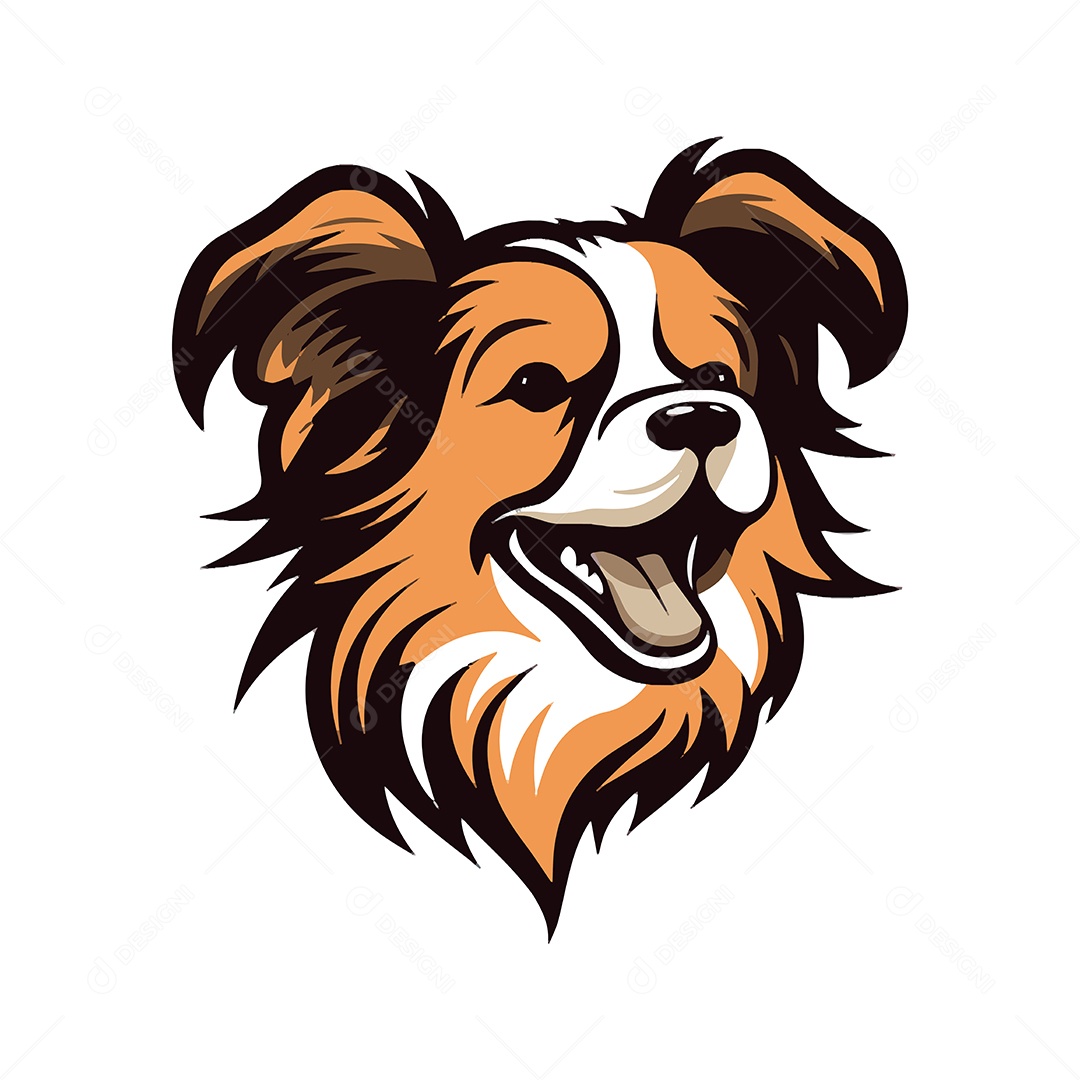 Cachorro Mascote Ilustração Vetor EPS