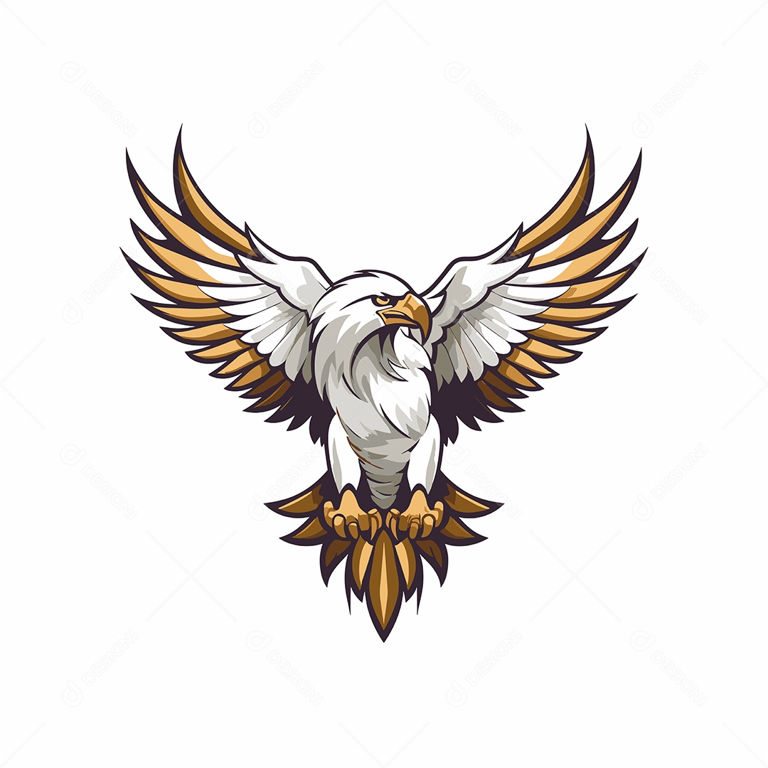 Águia Mascote Ilustração Vetor EPS