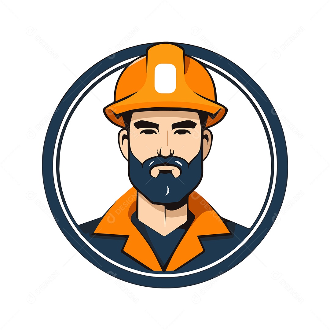 Engenheiro Mascote Ilustração Vetor EPS