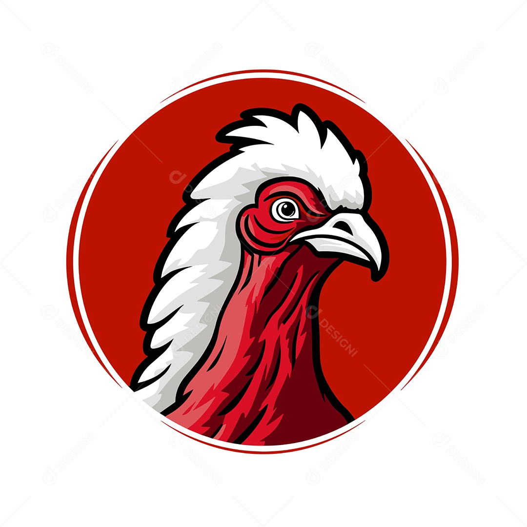 Galinha Mascote Ilustração Vetor EPS