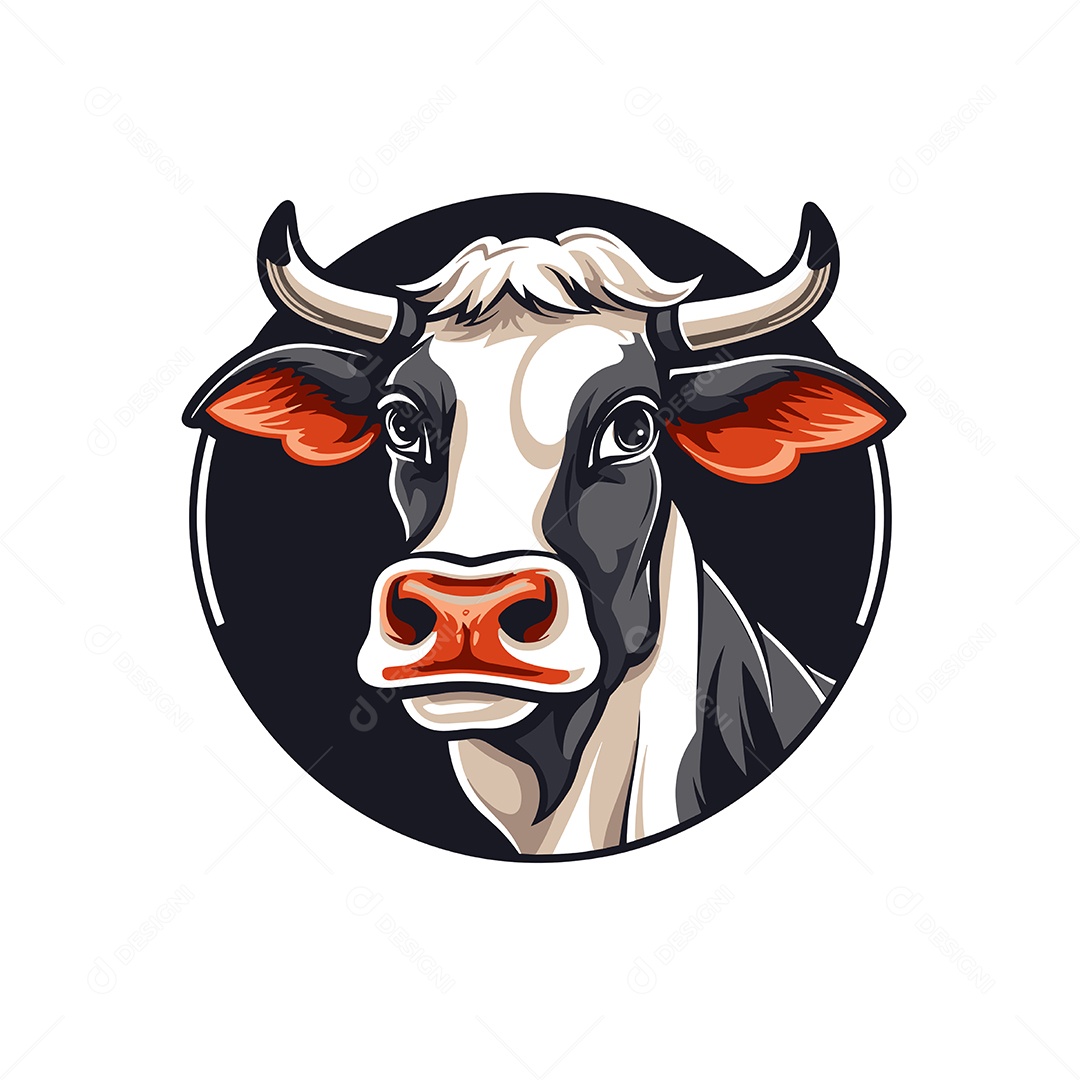 Vaca Mascote Ilustração Vetor EPS