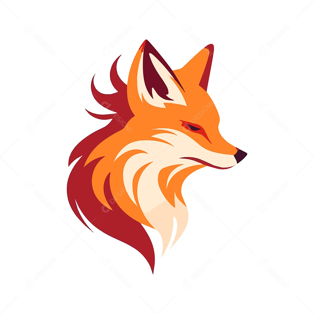 Raposa Mascote Ilustração Vetor EPS