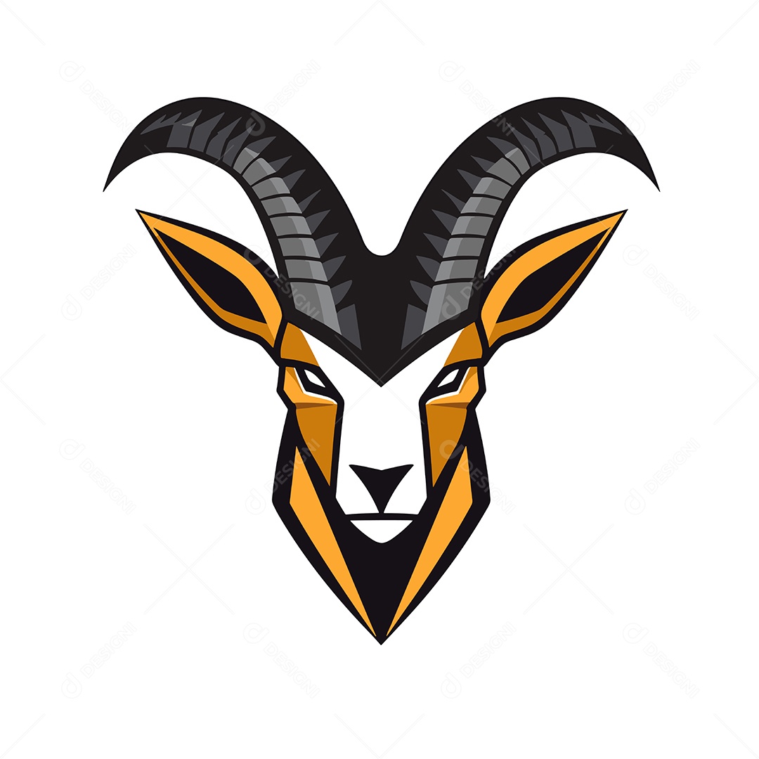 Ibex Mascote Ilustração Vetor EPS