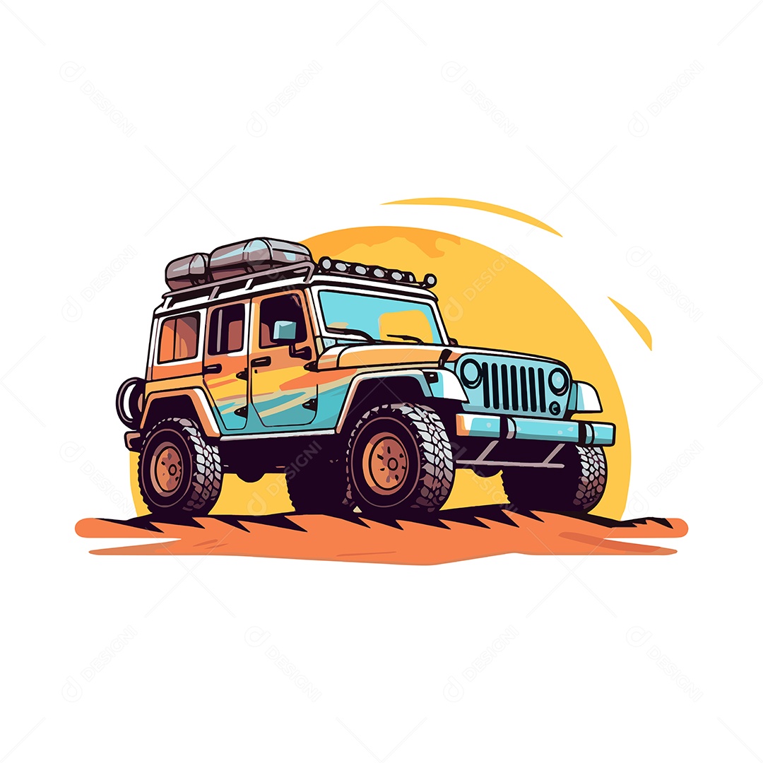 Jeep Ilustração Vetor EPS