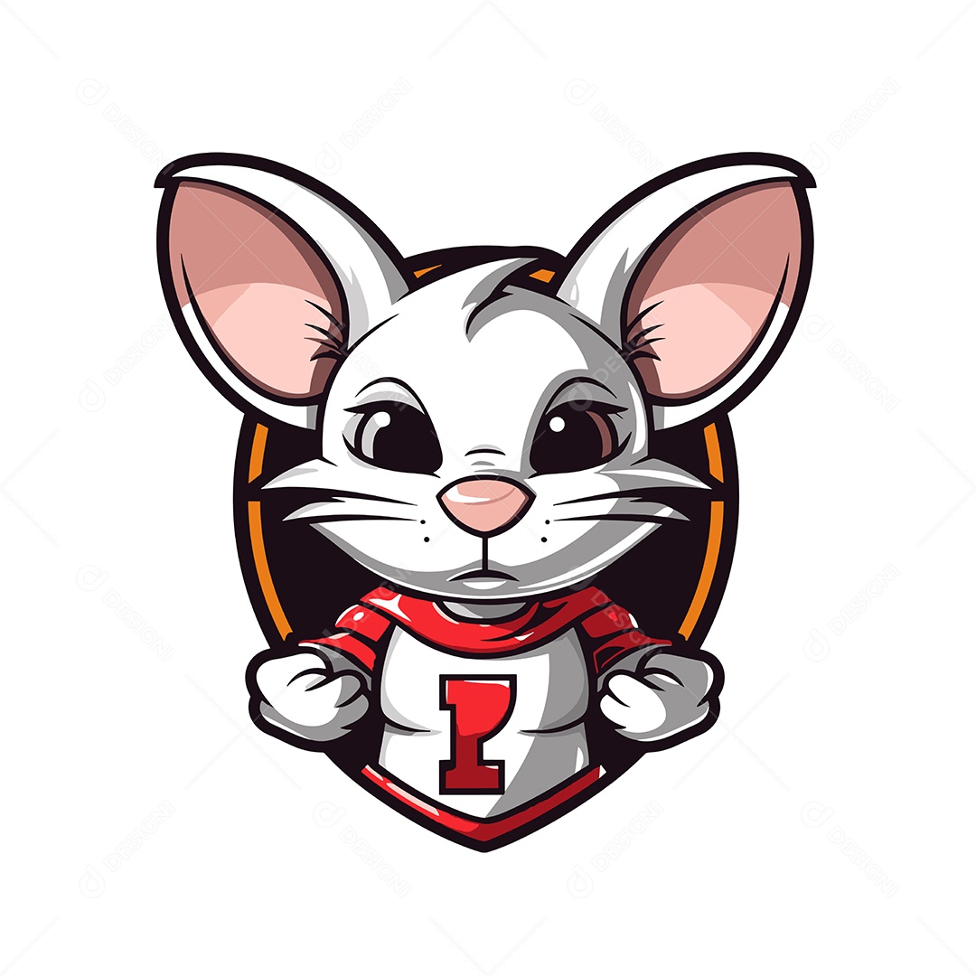 Rato Mascote Ilustração Vetor EPS