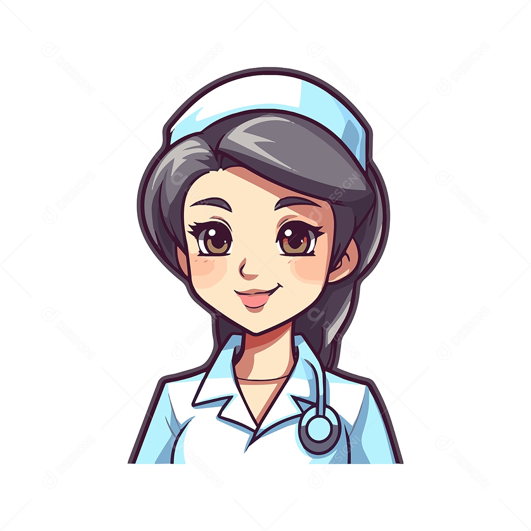 Enfermeira Ilustração Vetor EPS