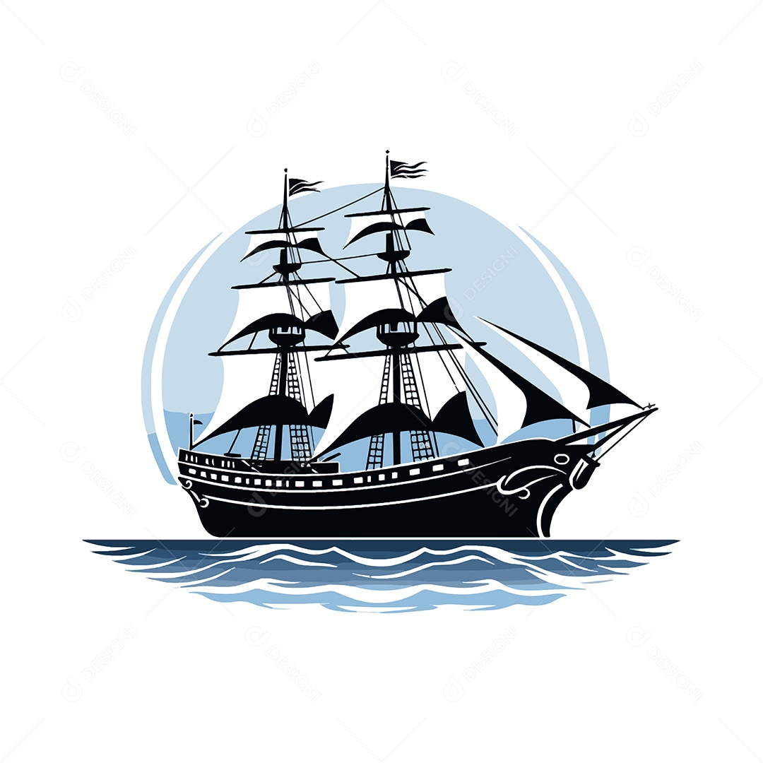 Navio Ilustração Vetor EPS